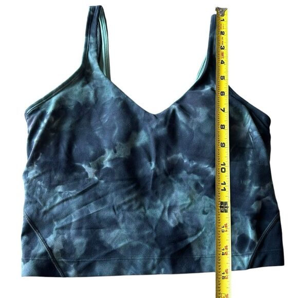 Lululemon 6 Align Tank Top Diamond Dye Tidewater Teal Graphite Grey Padded NWT - Picture 7 of 13